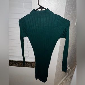 Thatsofetch dark green knit bodycon dress